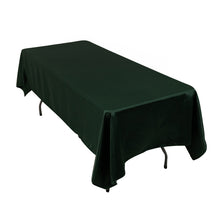 Hunter Emerald Green Seamless Lamour Satin Rectangle Tablecloth - 60x102inch