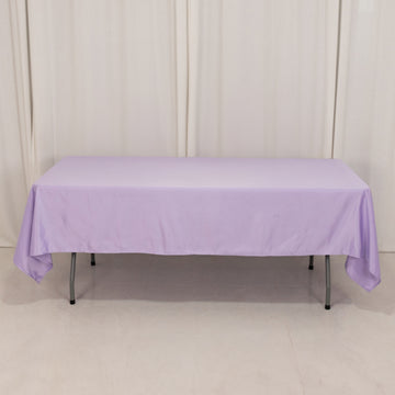 <h3 style="margin-left:0px;"><strong>Elegant Lavender Lilac</strong> <strong>Seamless Lamour Satin Rectangle Tablecloth</strong>