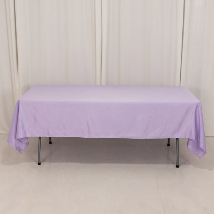 Lavender Lilac Seamless Lamour Satin Rectangle Tablecloth - 60x102inch