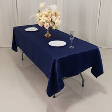 Navy Blue Seamless Lamour Satin Rectangle Tablecloth - 60x102inch