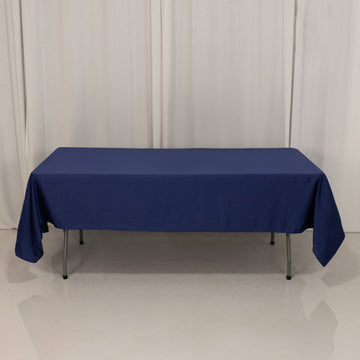 <h3 style="margin-left:0px;"><strong>Elegant Navy Blue</strong> <strong>Seamless Lamour Satin Rectangle Tablecloth</strong>