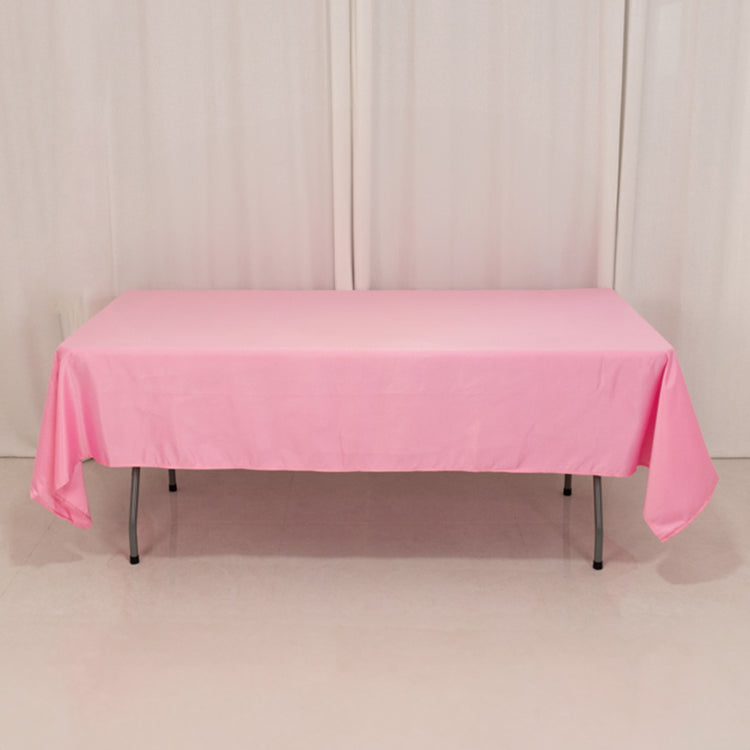 Pink Seamless Lamour Satin Rectangle Tablecloth - 60x102inch