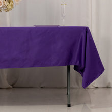 Purple Seamless Lamour Satin Rectangle Tablecloth - 60x102inch