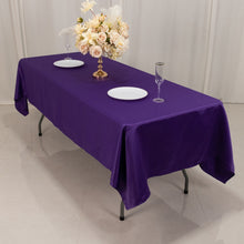 Purple Seamless Lamour Satin Rectangle Tablecloth - 60x102inch