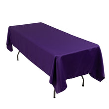 Purple Seamless Lamour Satin Rectangle Tablecloth - 60x102inch