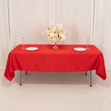 Red Seamless Lamour Satin Rectangle Tablecloth - 60x102inch