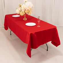 Red Seamless Lamour Satin Rectangle Tablecloth - 60x102inch