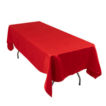 Red Seamless Lamour Satin Rectangle Tablecloth - 60x102inch