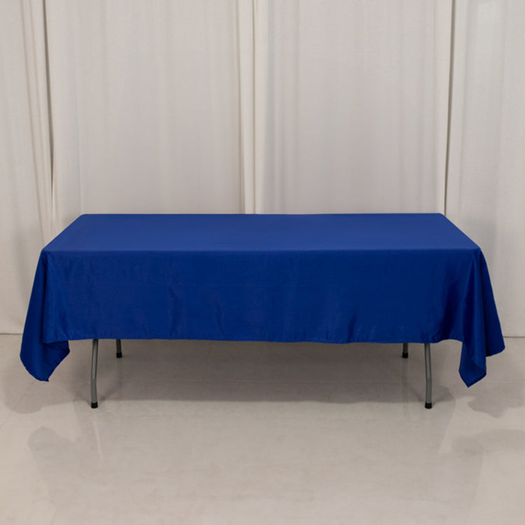 Royal Blue Seamless Lamour Satin Rectangle Tablecloth - 60x102inch