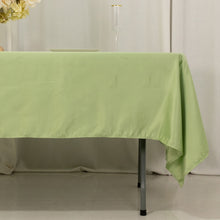 Sage Green Seamless Lamour Satin Rectangle Tablecloth - 60x102inch