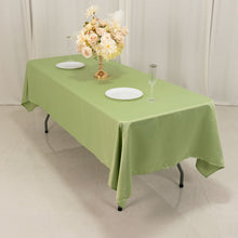 Sage Green Seamless Lamour Satin Rectangle Tablecloth - 60x102inch