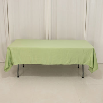 <h3 style="margin-left:0px;"><strong>Elegant Sage Green</strong> <strong>Seamless Lamour Satin Rectangle Tablecloth</strong>