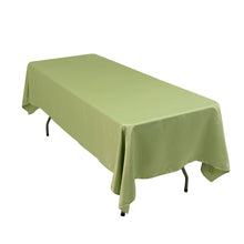 Sage Green Seamless Lamour Satin Rectangle Tablecloth - 60x102inch