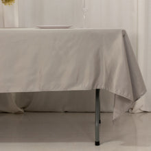 Silver Seamless Lamour Satin Rectangle Tablecloth - 60x102inch