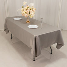 Silver Seamless Lamour Satin Rectangle Tablecloth - 60x102inch