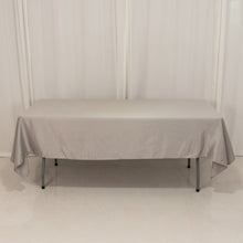 Silver Seamless Lamour Satin Rectangle Tablecloth - 60x102inch