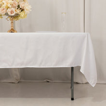 White Seamless Lamour Satin Rectangle Tablecloth - 60x102inch