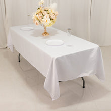 White Seamless Lamour Satin Rectangle Tablecloth - 60x102inch