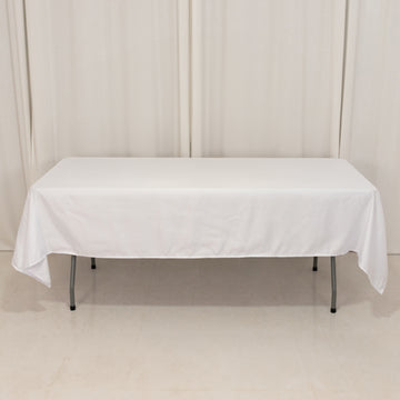 <h3 style="margin-left:0px;"><strong>Elegant White</strong> <strong>Seamless Lamour Satin Rectangle Tablecloth</strong>