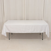 White Seamless Lamour Satin Rectangle Tablecloth - 60x102inch