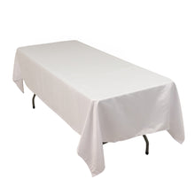 White Seamless Lamour Satin Rectangle Tablecloth - 60x102inch