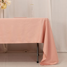 Dusty Rose Seamless Lamour Satin Rectangle Tablecloth - 60x126inch