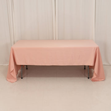 <h3 style="margin-left:0px;"><strong>Elegant Dusty Rose Seamless Lamour Satin Rectangle Tablecloth</strong>