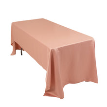 Dusty Rose Seamless Lamour Satin Rectangle Tablecloth - 60x126inch