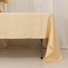 Beige Seamless Lamour Satin Rectangle Tablecloth - 60x126inch