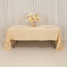 Beige Seamless Lamour Satin Rectangle Tablecloth - 60x126inch