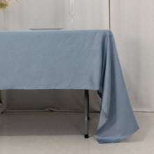 Dusty Blue Seamless Lamour Satin Rectangle Tablecloth - 60x126inch