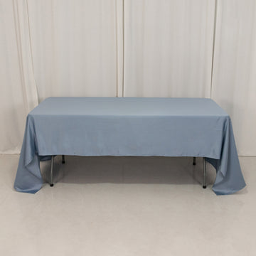 <h3 style="margin-left:0px;"><strong>Elegant Dusty Blue Seamless Lamour Satin Rectangle Tablecloth</strong>