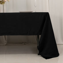 Black Seamless Lamour Satin Rectangle Tablecloth - 60x126inch