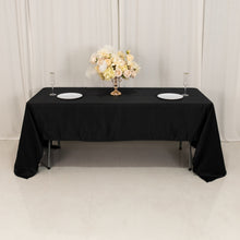 Black Seamless Lamour Satin Rectangle Tablecloth - 60x126inch