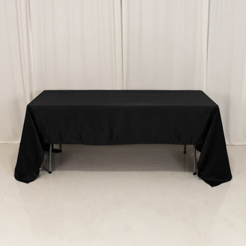 <h3 style="margin-left:0px;"><strong>Elegant Black Seamless Lamour Satin Rectangle Tablecloth</strong>