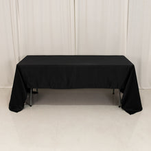 Black Seamless Lamour Satin Rectangle Tablecloth - 60x126inch