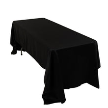 Black Seamless Lamour Satin Rectangle Tablecloth - 60x126inch