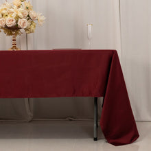 Burgundy Seamless Lamour Satin Rectangle Tablecloth - 60x126inch