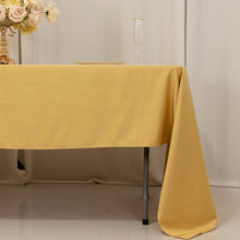 Champagne Seamless Lamour Satin Rectangle Tablecloth - 60x126inch