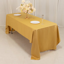 Champagne Seamless Lamour Satin Rectangle Tablecloth - 60x126inch