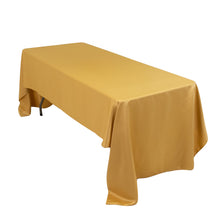 Champagne Seamless Lamour Satin Rectangle Tablecloth - 60x126inch