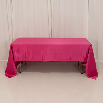 <h3 style="margin-left:0px;"><strong>Elegant Fuchsia Seamless Lamour Satin Rectangle Tablecloth</strong>