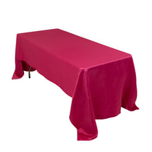 Fuchsia Hot Pink Seamless Lamour Satin Rectangle Tablecloth - 60x126inch