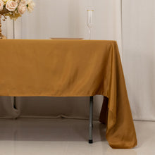 Gold Seamless Lamour Satin Rectangle Tablecloth - 60x126inch