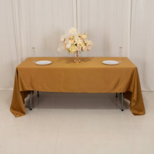 Gold Seamless Lamour Satin Rectangle Tablecloth - 60x126inch