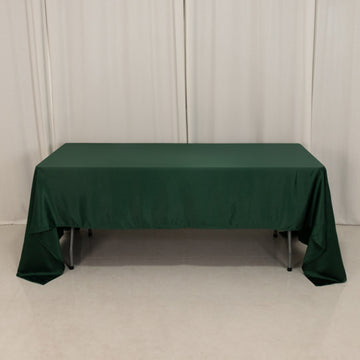 <h3 style="margin-left:0px;"><strong>Elegant Hunter Emerald Green Seamless Lamour Satin Rectangle Tablecloth</strong>