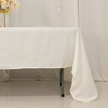 Ivory Seamless Lamour Satin Rectangle Tablecloth - 60x126inch