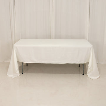 <h3 style="margin-left:0px;"><strong>Elegant Ivory Seamless Lamour Satin Rectangle Tablecloth</strong>