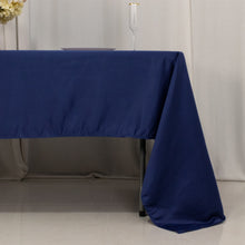 Navy Blue Seamless Lamour Satin Rectangle Tablecloth - 60x126inch