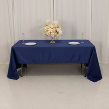 Navy Blue Seamless Lamour Satin Rectangle Tablecloth - 60x126inch